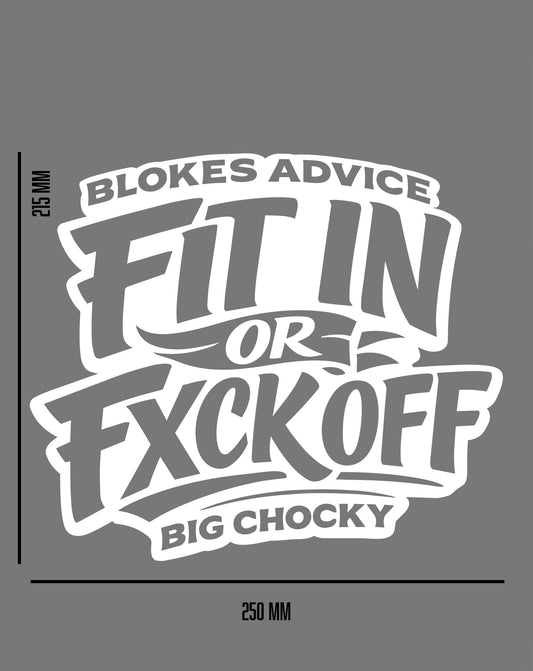 Big Chocky | Fit In Sticker - 250x215mm