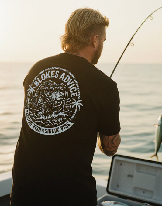 Reel Thirsty Tee - Black