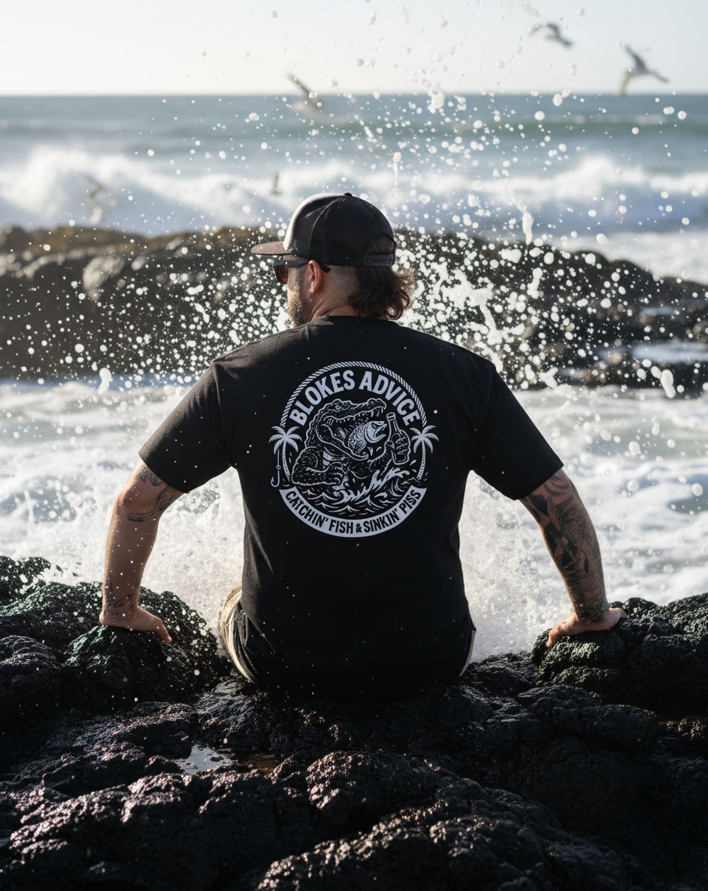 Reel Thirsty Tee - Black