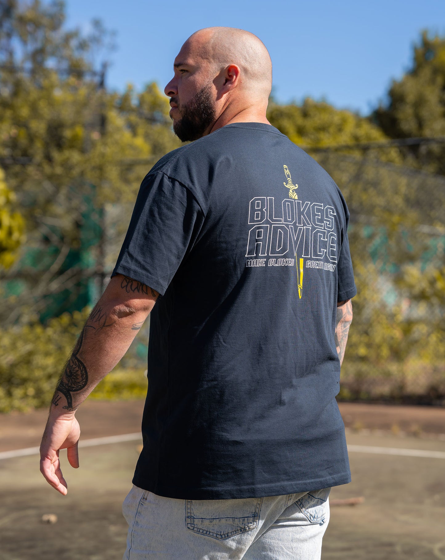 Stay Sharp Tee - Navy