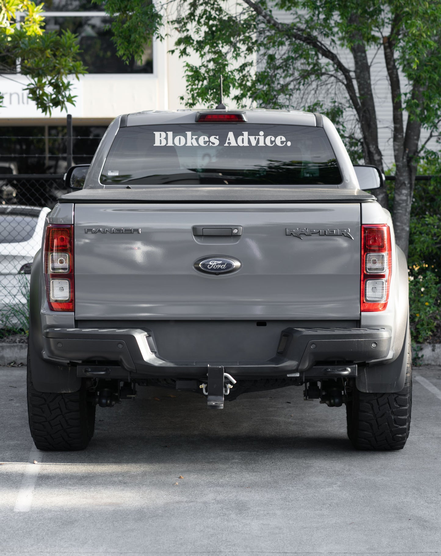 XL Blokes Advice Sticker - White