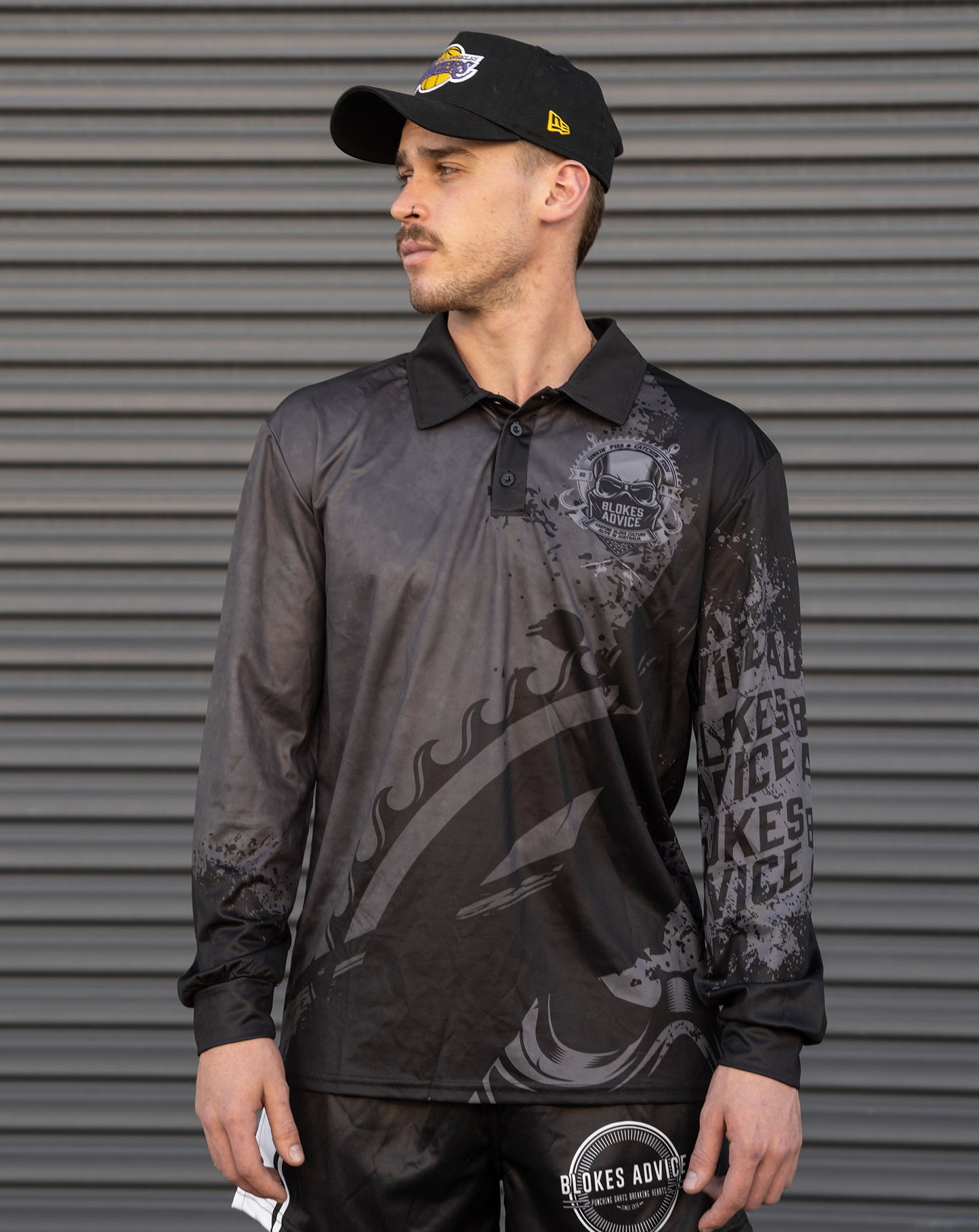 Aquaholics Fishing Jersey - Coal