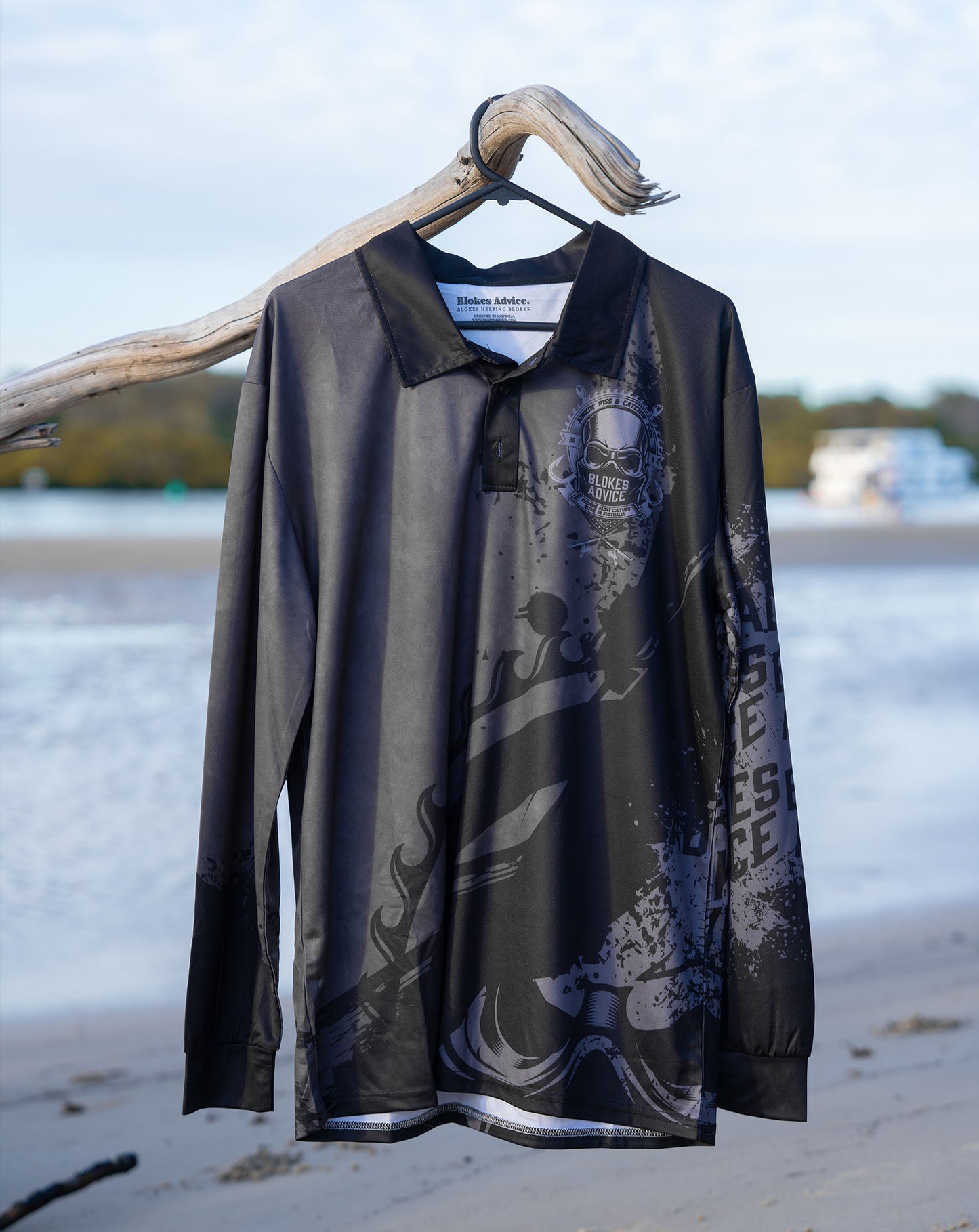 Aquaholics Fishing Jersey - Coal