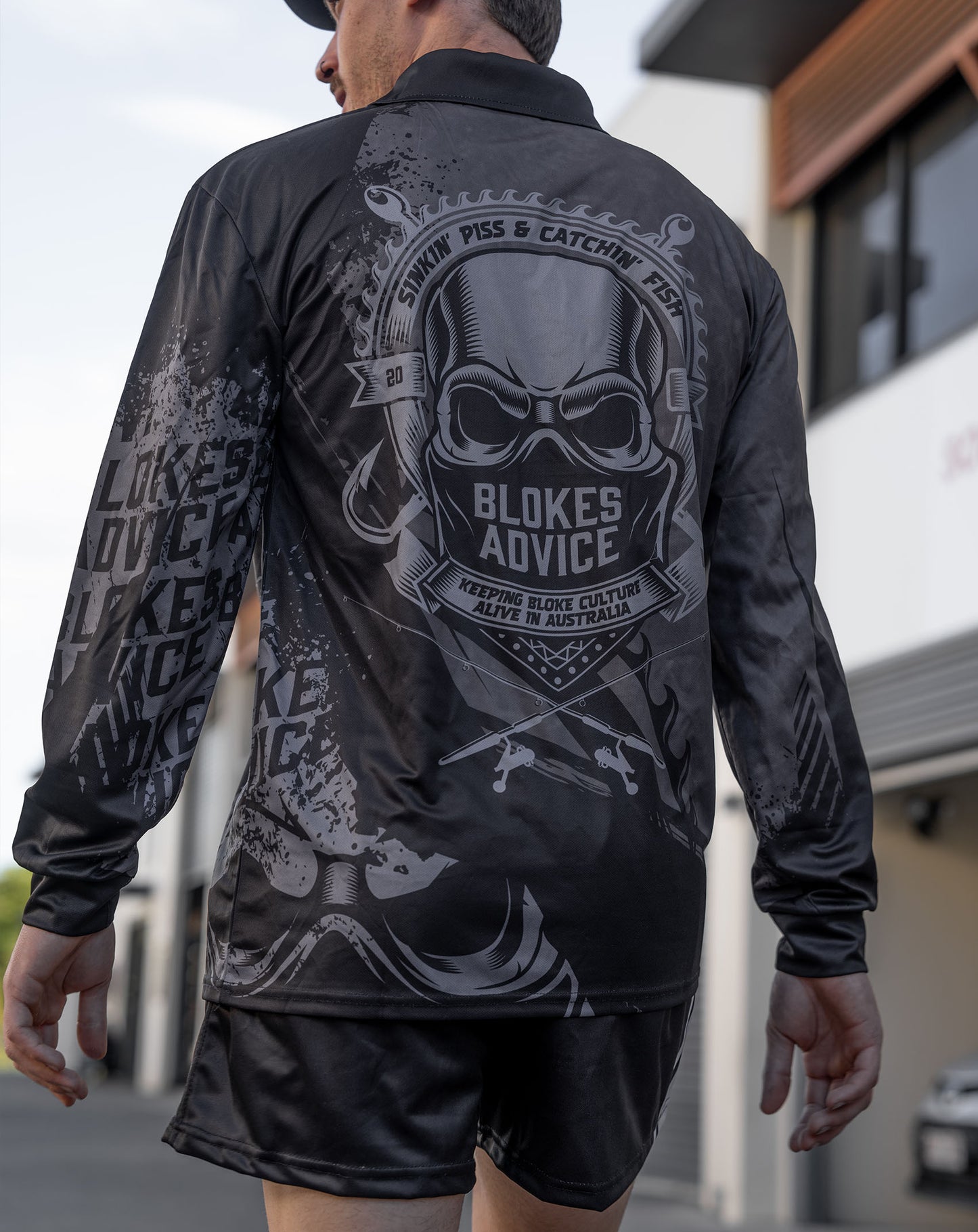 Aquaholics Fishing Jersey - Coal