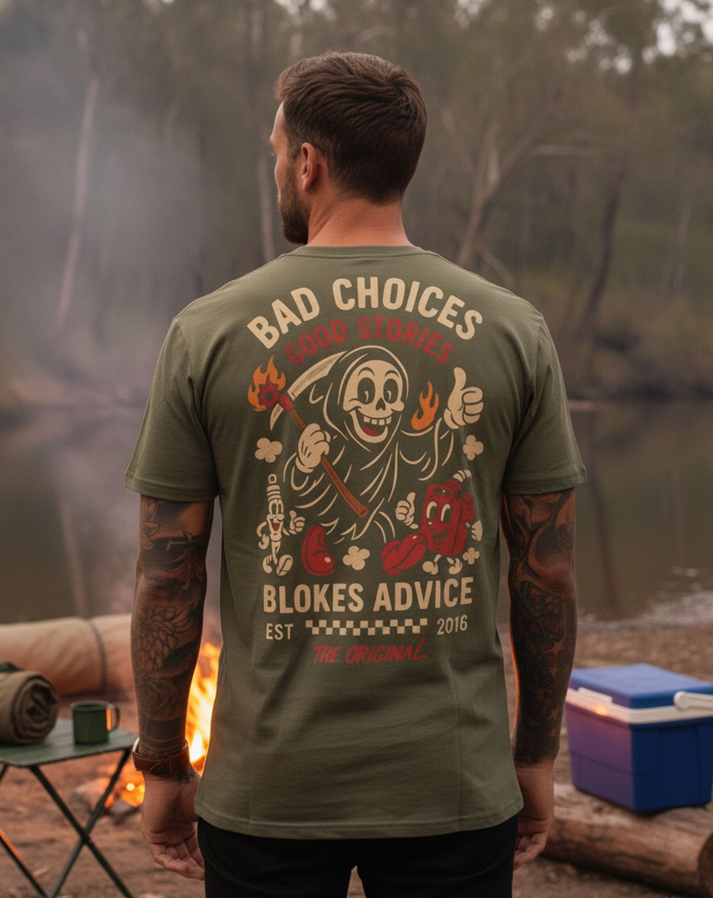 Bad Choices Tee - Army