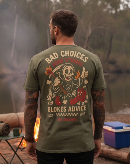 Bad Choices Tee - Army