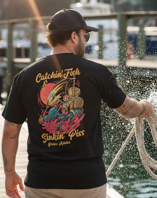 Catchin' Fish Tee - Black