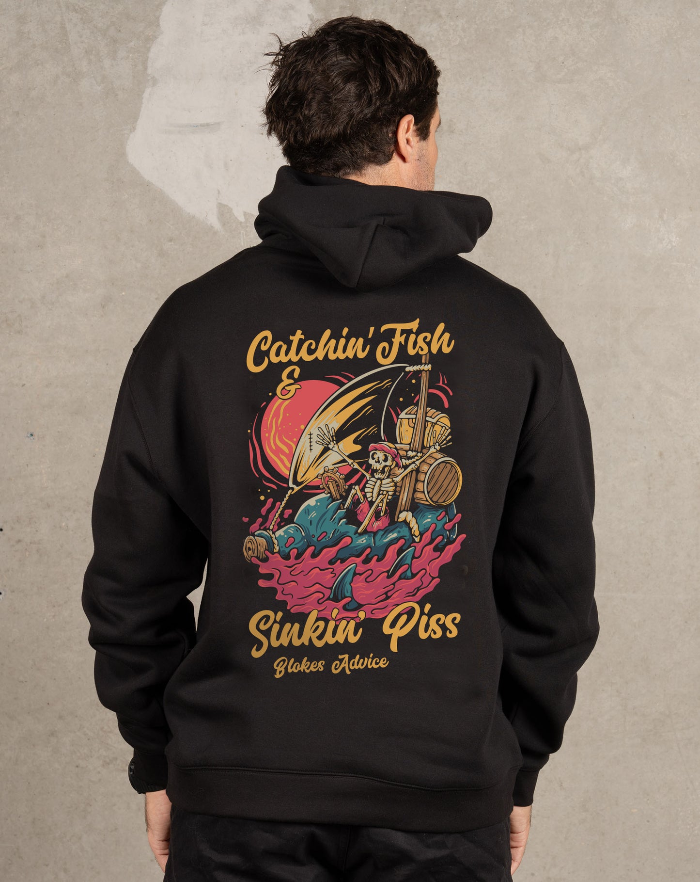 Catchin' Fish Hoodie - Black