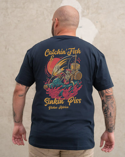 Catchin' Fish Tee - Navy