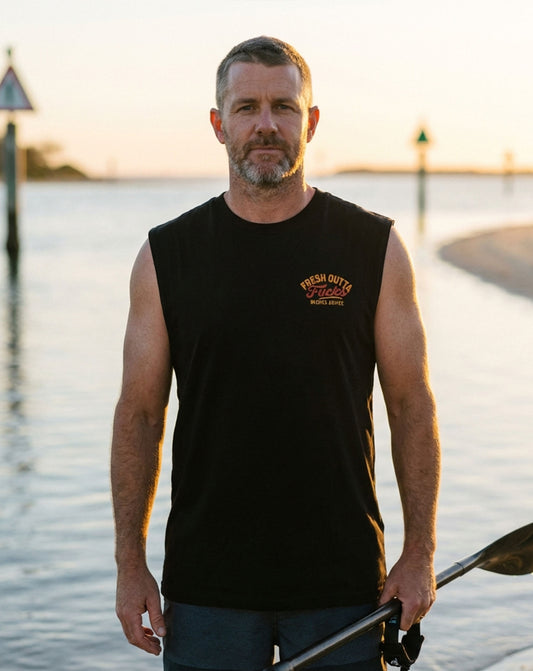 Fresh Outta Singlet - Black
