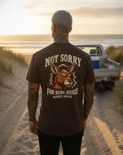 Not Sorry Tee - Brown