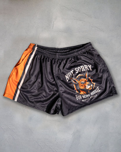 Not Sorry Footy Shorts