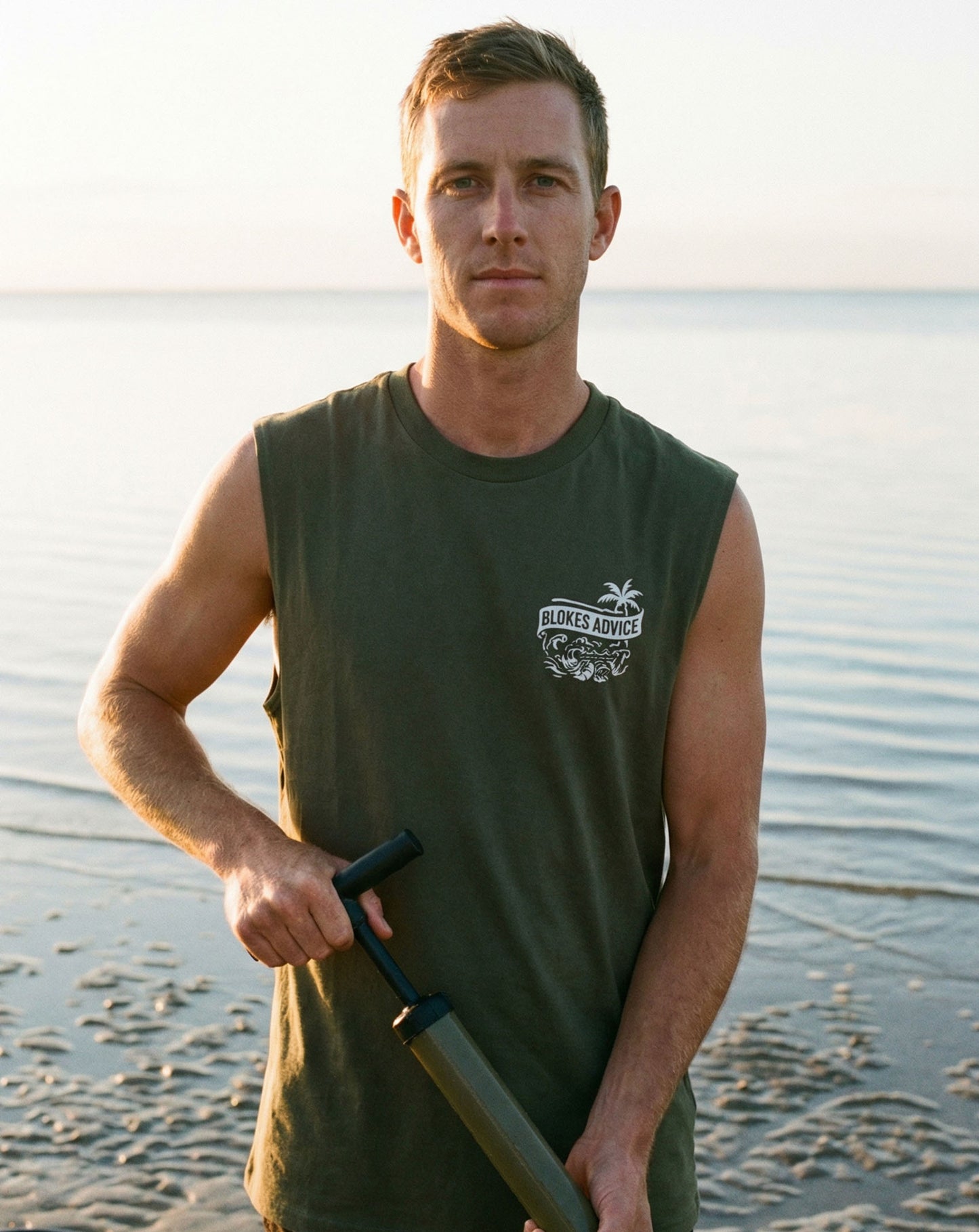 Reel Thirsty Singlet - Cypress