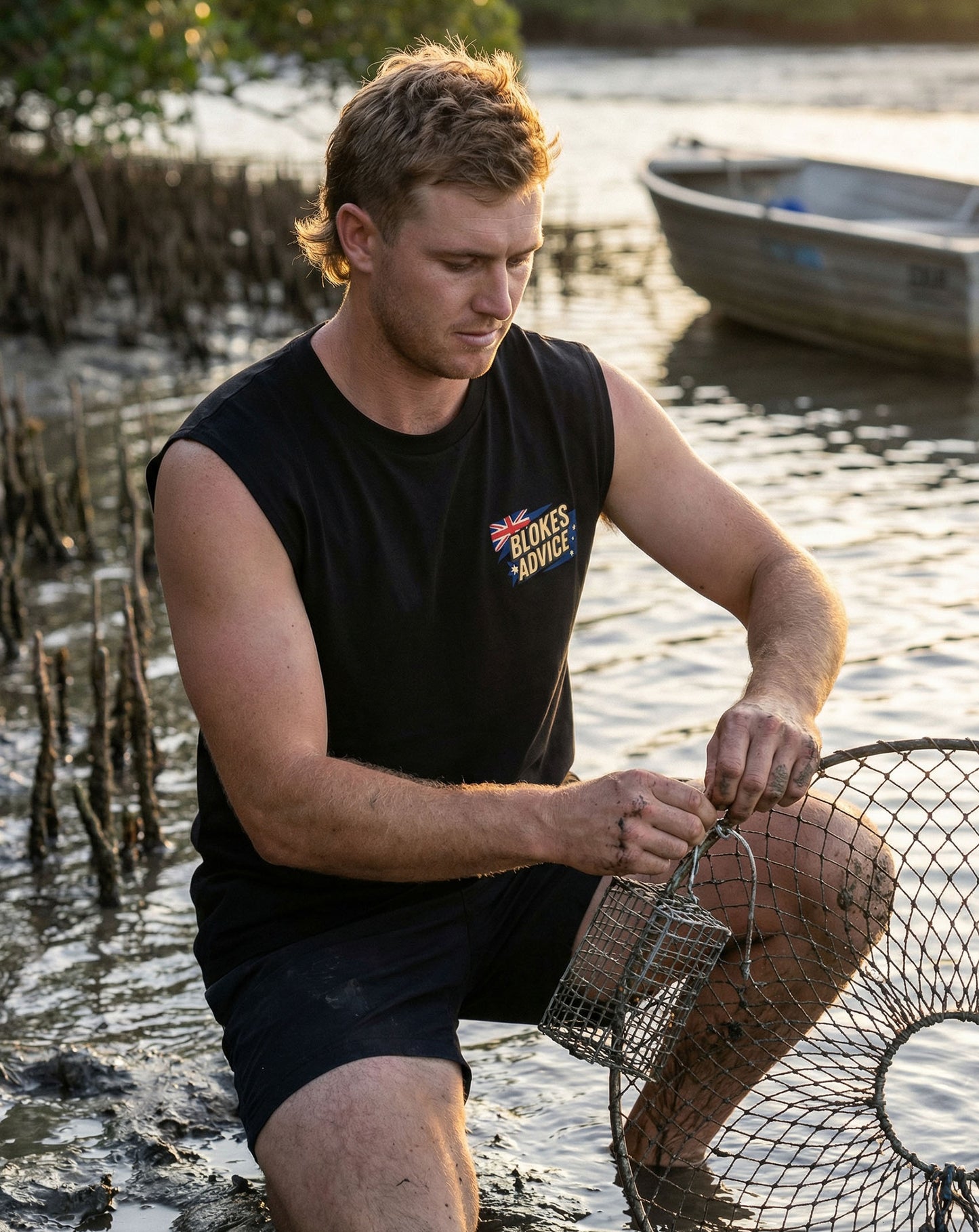 Stand Up Singlet - Black