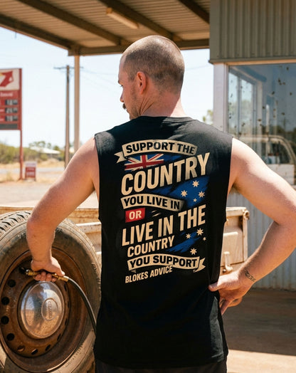 Stand Up Singlet - Black