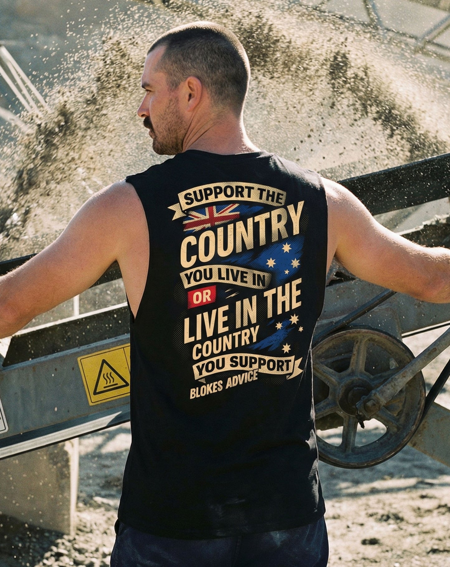 Stand Up Singlet - Black