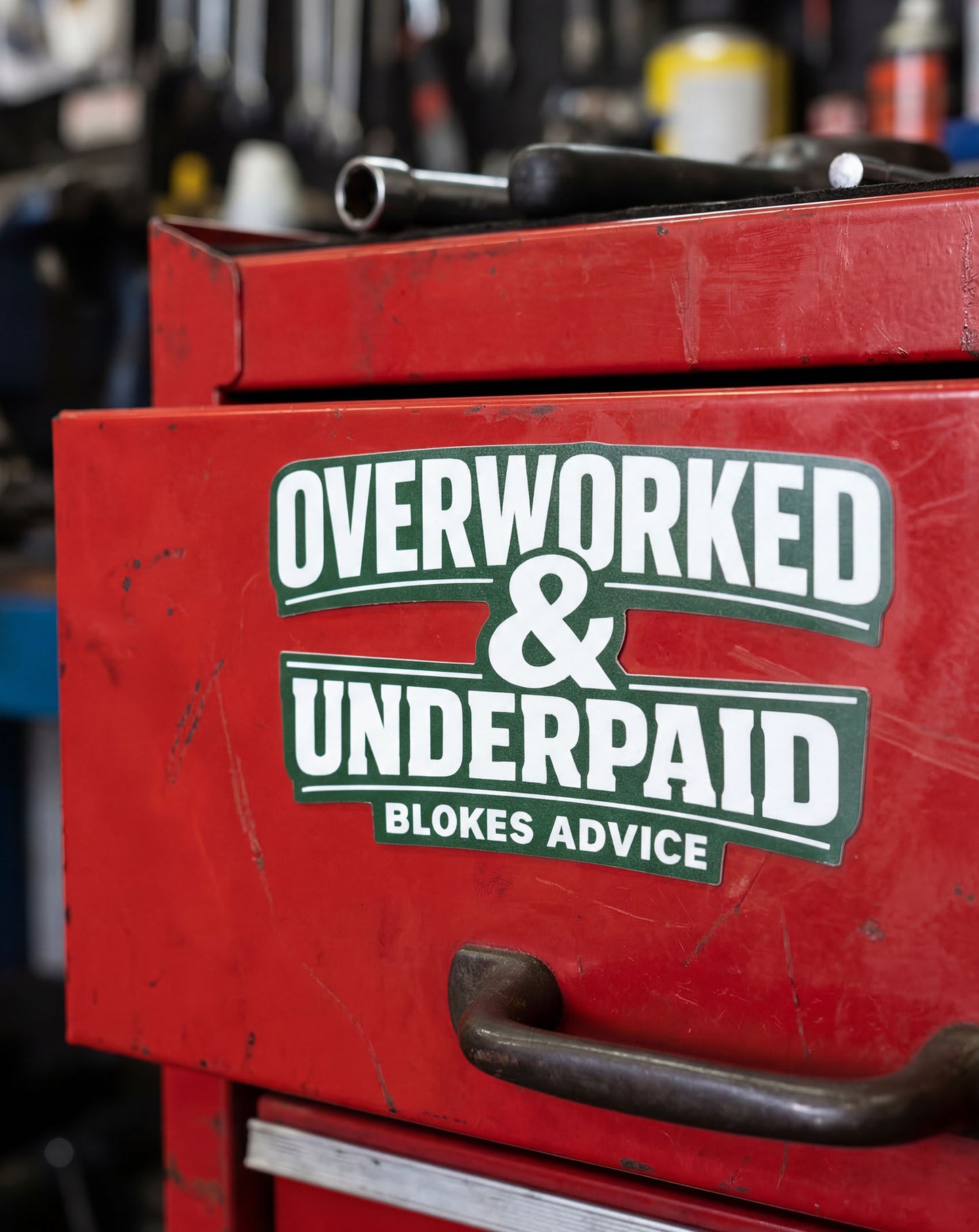 Overworked Sticker