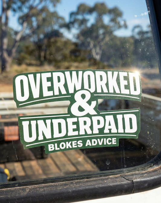Overworked Sticker
