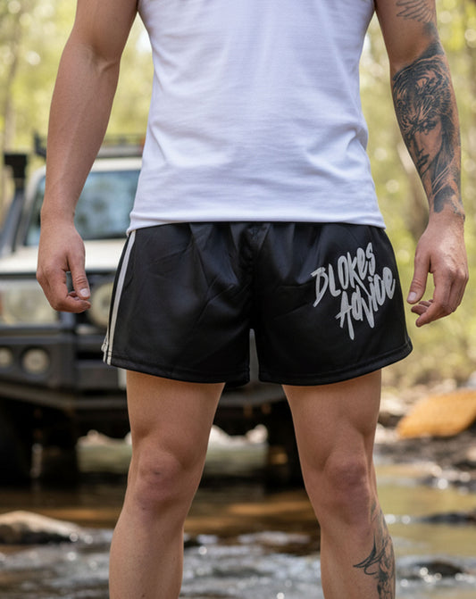 Vibes Footy Shorts - Black/Gold