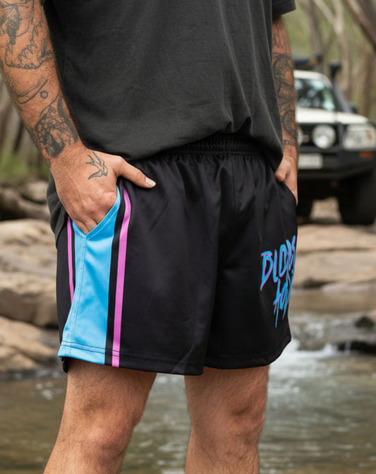 Vibes Footy Shorts - Pink/Blue
