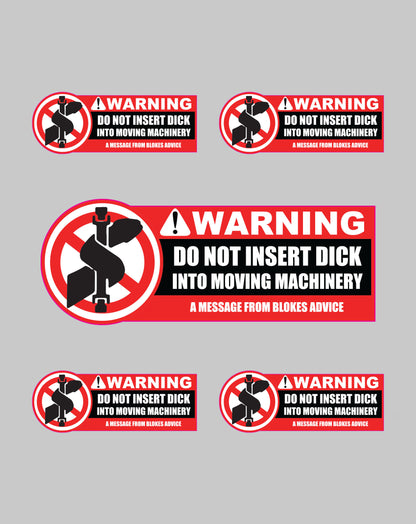 Warning Stickers - 5 Pack