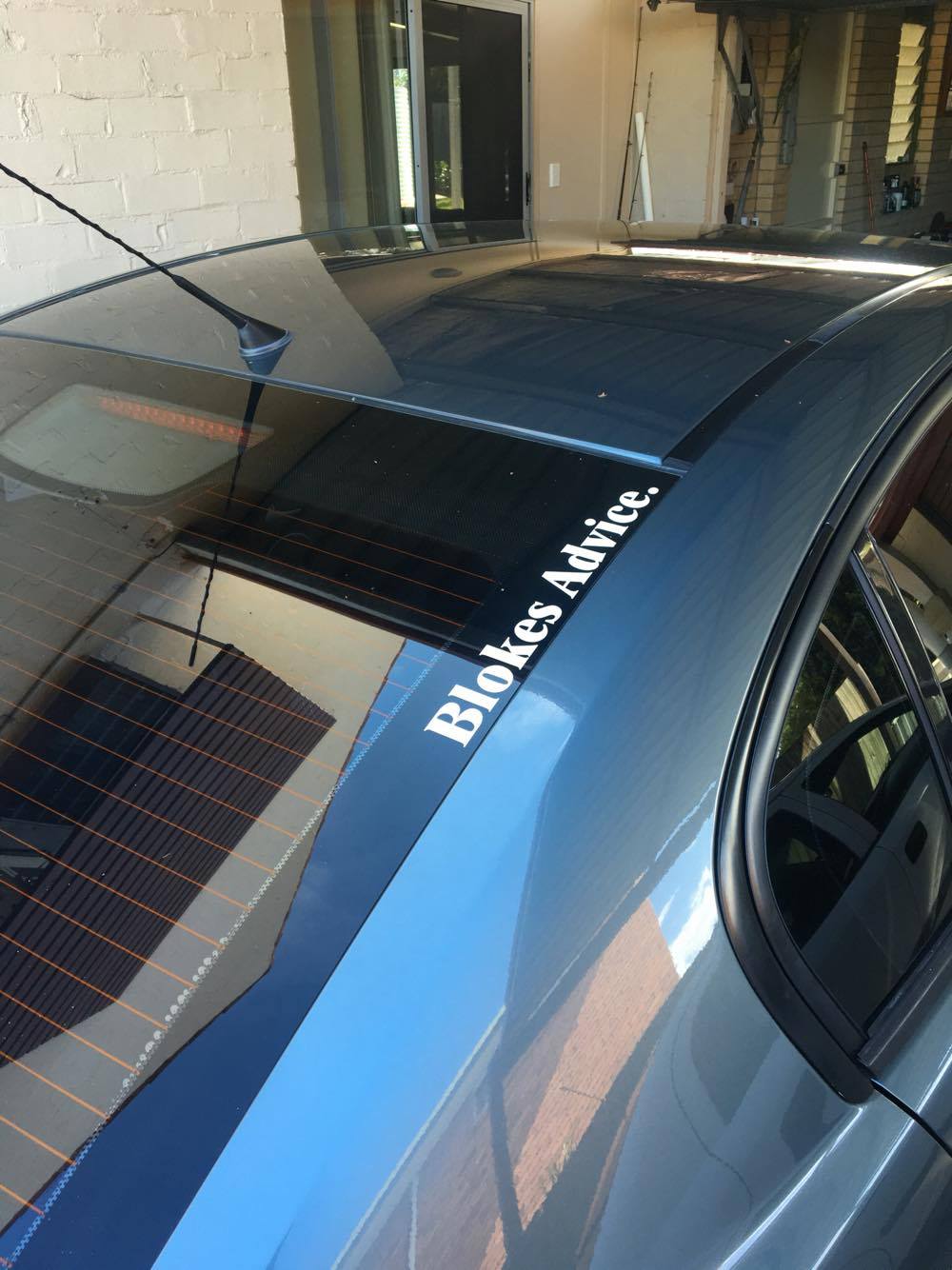 Blokes Advice Sticker - White