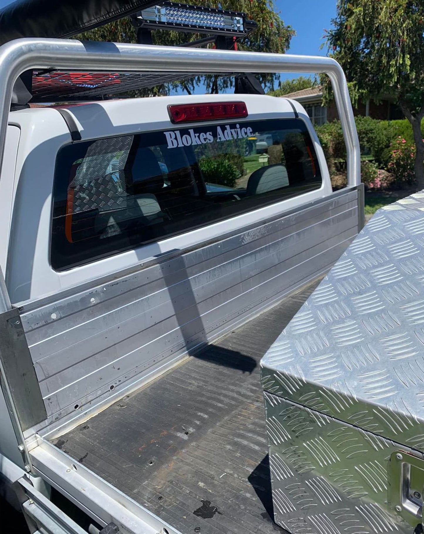 Blokes Advice Sticker - White