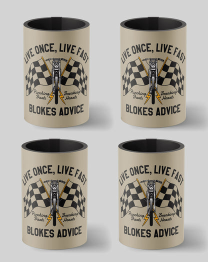 Live Fast Stubby Cooler - 4 Pack